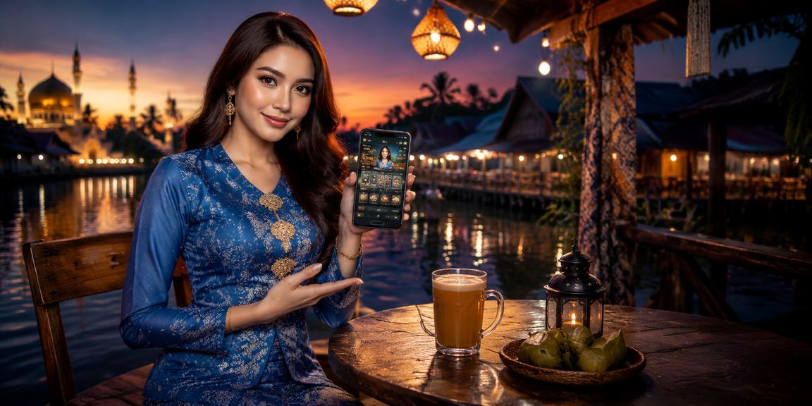 Pemain berbaju kurung mengakses slot kasino mudah alih Malaysia 3050